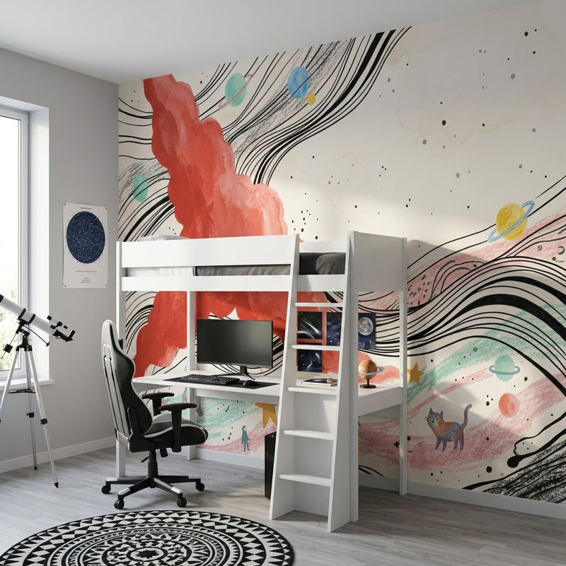 Papier peint fond blanc fond blanc amovible fond mural, Non tissé, 200 po x 120 po