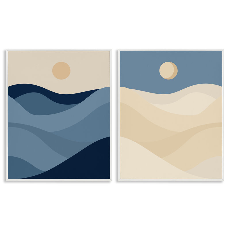  Boho Waves & Dunes, ensemble de 2 giclées par Daphne Polselli, H 20 po x l 16 po