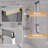 Round Rainfall Shower System, 10" Head, 3-Function Handheld, High Pressure, Anti-Limescale, Brushed Gold-125033881