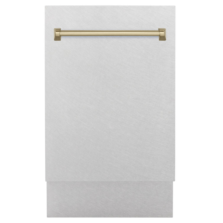 ZLINE Autograph Edition 18 in. Tallac Series Dishwasher in Satin Stainless Steel W/ Handle