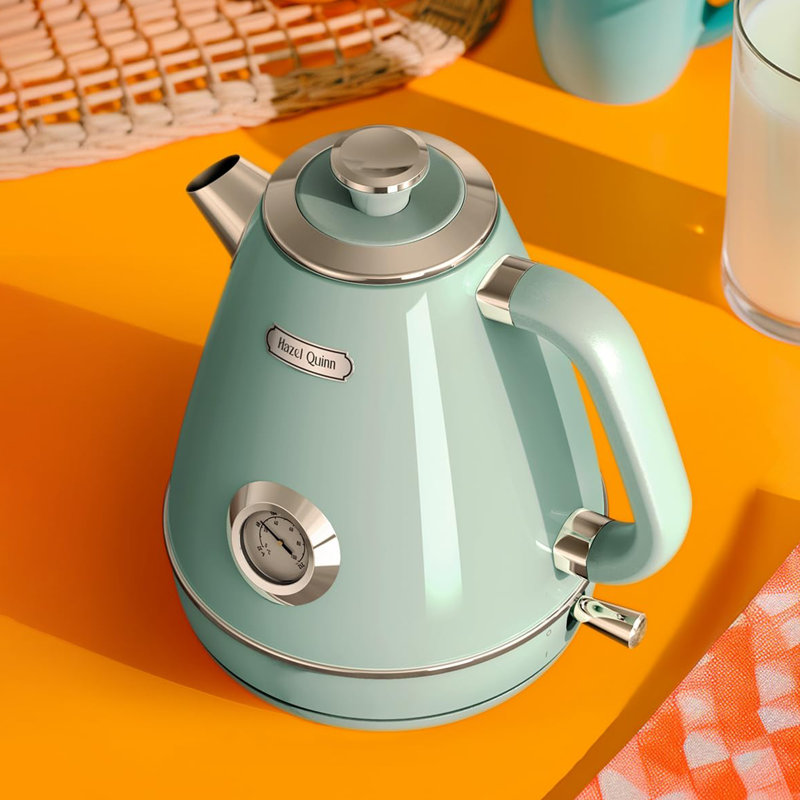 Bouilloire 1,7 litre avec thermomètre, Vert menthe
