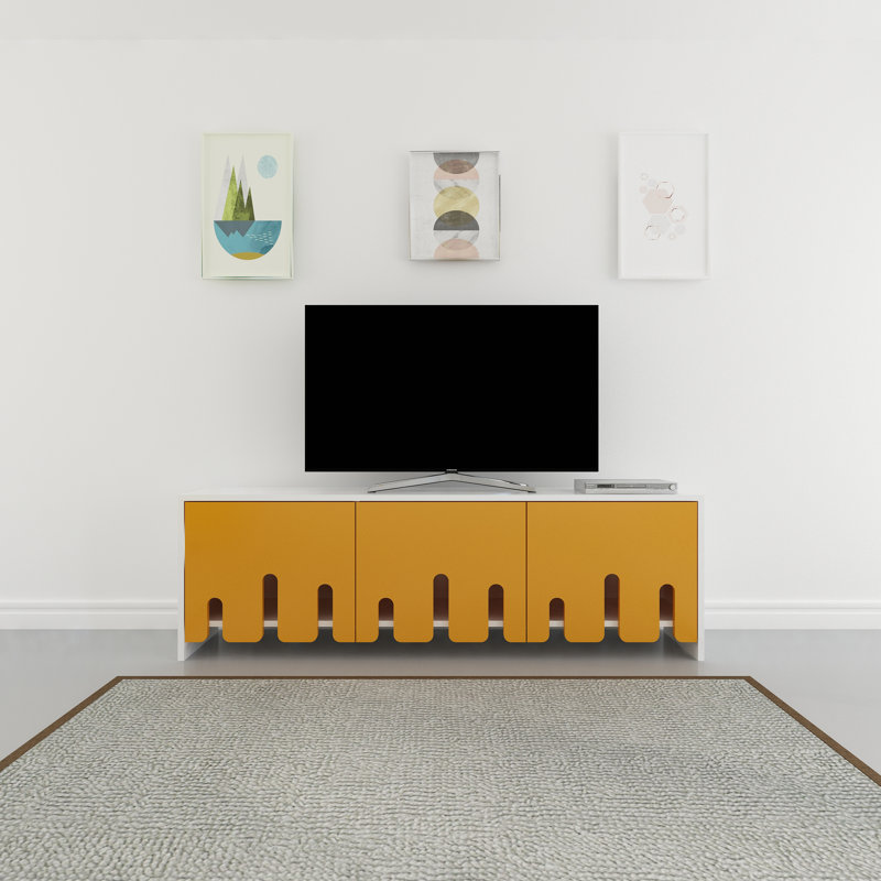 Rosenkranz Unfinished TV Stand for TVs up to 55", Yellow