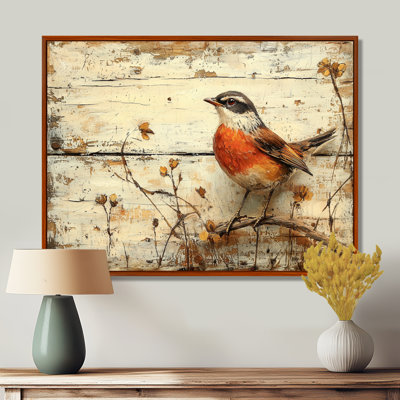 «Robin Bird» par The Farm II - oiseau, art mural sur toile