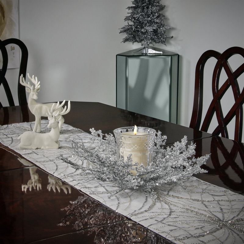 Jet de glace 16 po avec centre de table Hurricane, Argent argent