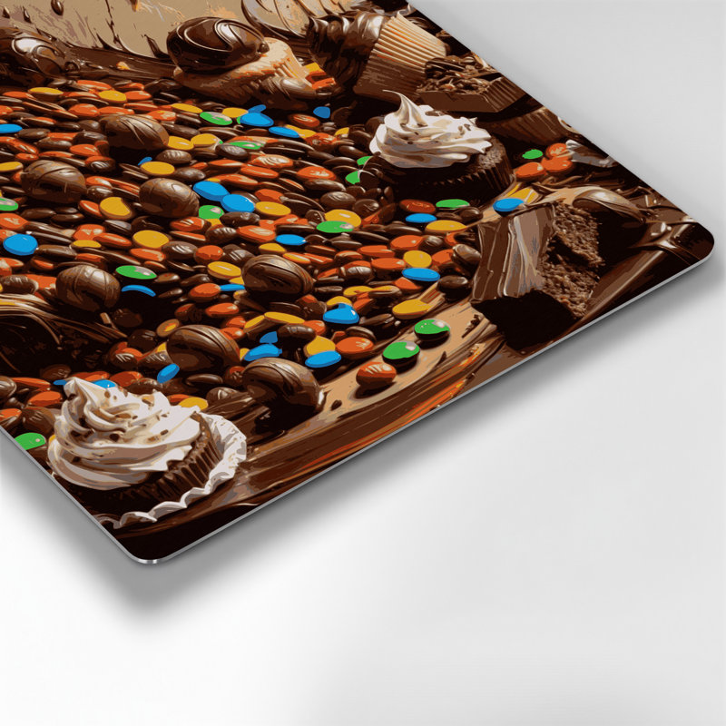 Desserts MandMs, art mural en métal brun, H 32 po x l 32 po