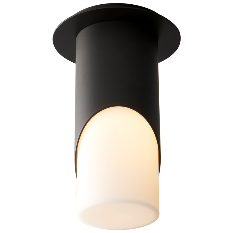 Plafonnier encastré à DEL 1 lumière 5,875 po Allemans, Noir