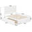 Bhawana Solid Wood Slanted Chevron Platform Bed with Trundle Bed-2050230059