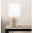 Cream  Leather Table Lamp,16x16x26