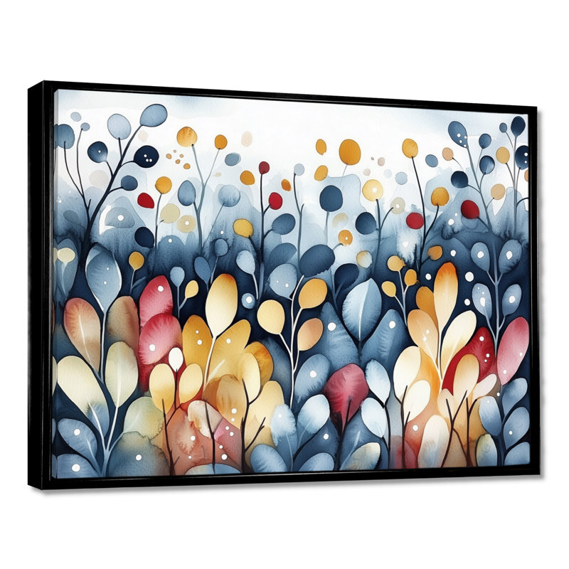 «Abstract Botanical Fern Rainbow I - Abstract Botanicals», reproduction sur toile, H 24 po x l 32 po, Noir