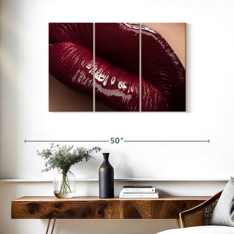 Shuttleworth Glossy Red Lips, 24" H x 38" W