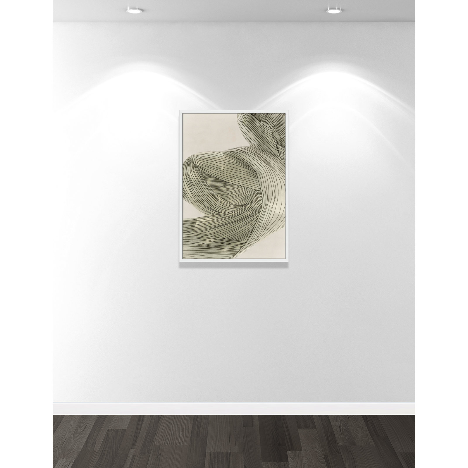 Anelis "Dreaming in Pastel II" Painting, 35.5" H x 25.5" W x 0.75" D, Satin White
