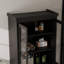 Armoire de rangement pour salle de bain haute avec porte vitrée, 2 tiroirs et tablettes réglables-633903187