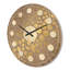 Golden Marble Design III - Abstract Wooden Clock-63891928