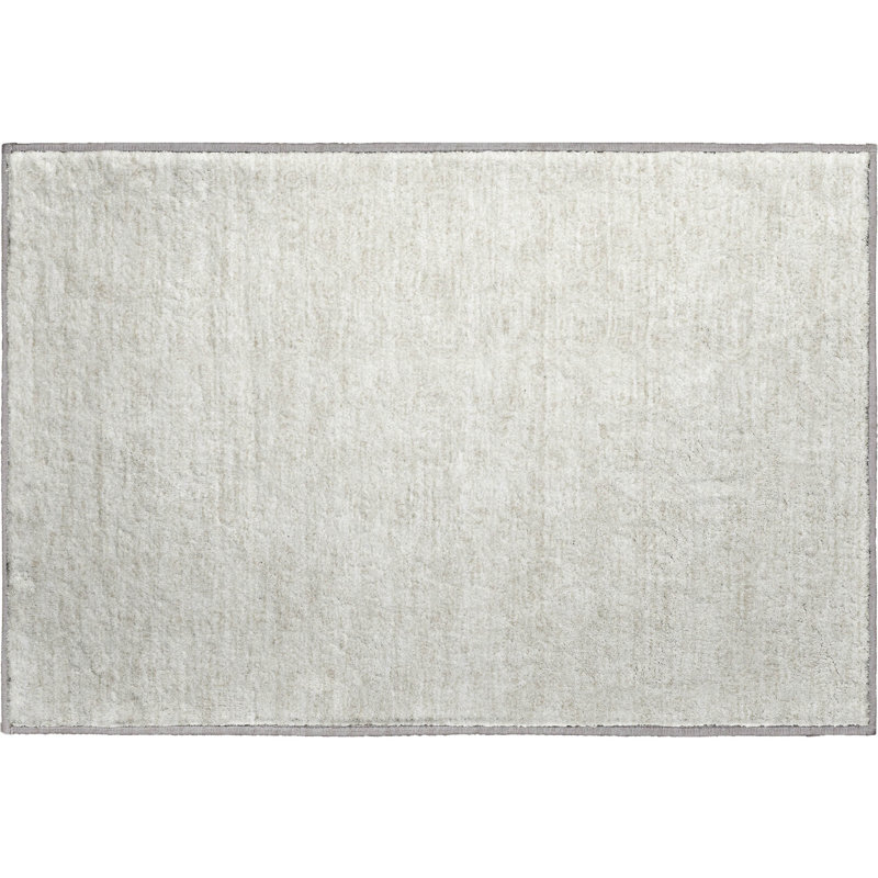 Tapis ivoire Prisco lavable à la machine de qualité supérieure, Rectangle 1 pi 8 po x 2 pi 6 po
