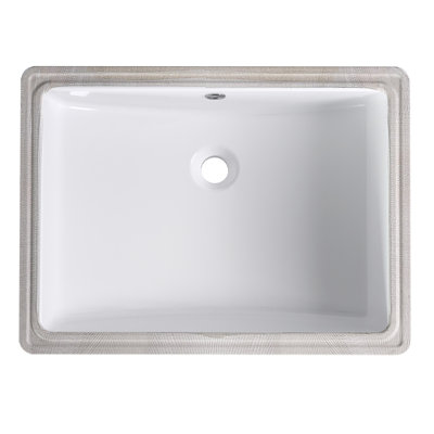 Lavabos de salle de bain, lavabo de salle de bain encastré, lavabo de meuble-lavabo en céramique avec trop-plein, lavabo rectangulaire, lavabo sous comptoir