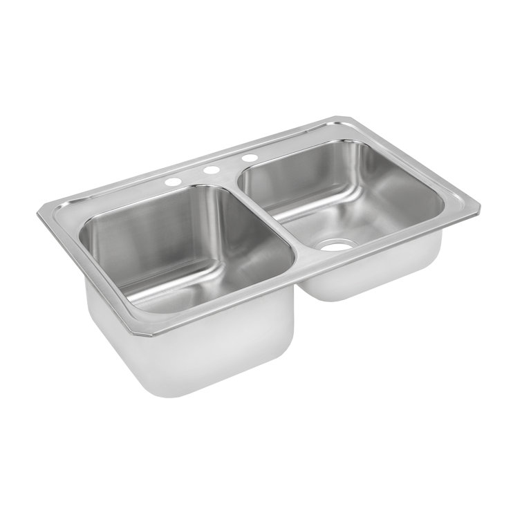Celebrity 33" L x 22" W Drop-In Kitchen Sink