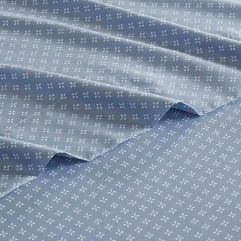 Ensemble d'édredon floral avec draps Blue Queen, Motif floral bleu, Grand édredon et 6 pièces supplémentaires