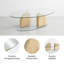 Table basse ovale en verre 45,67 pouces
