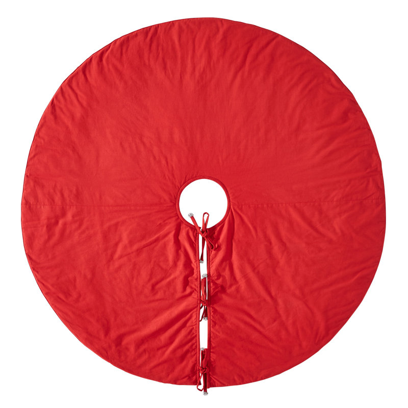 Handmade Christmas Tree Skirt - Lobsters on Red Cotton - 60"