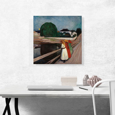 " The Girls On The Bridge 1901 " by Edvard Munch Painting Print