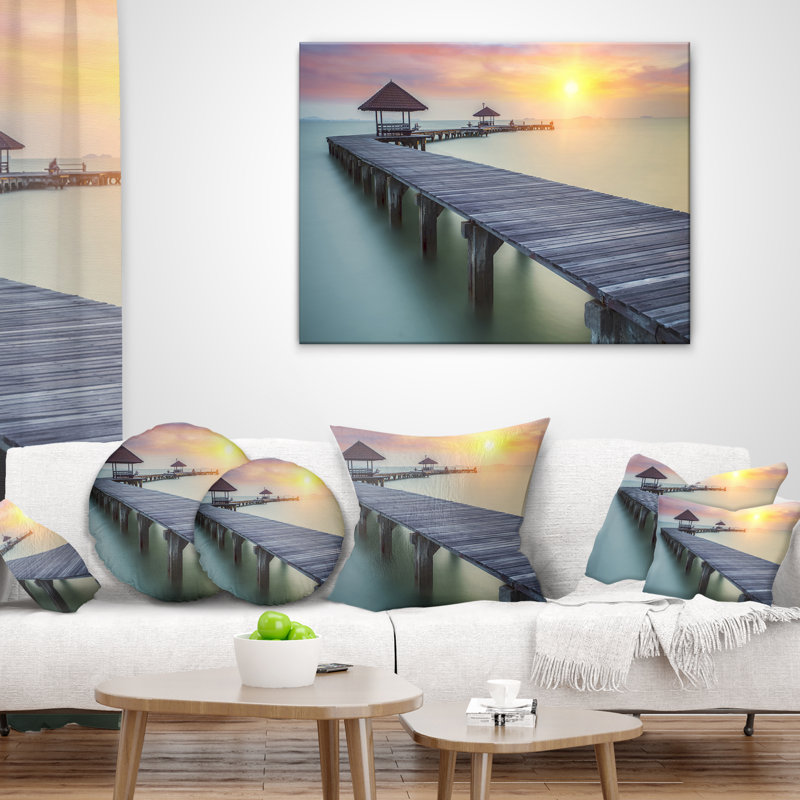 Coussin Pier Bridge, 18 po x 18 po, Carré