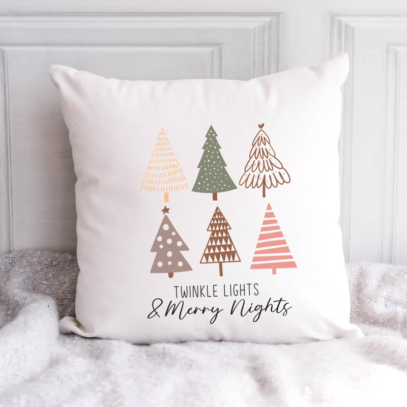 Coussin décoratif en polyester BohoChristmas-05, 20 po x 20 po