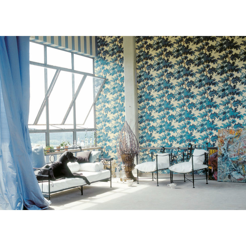 Raphael Floral Wallpaper Roll by Sandberg, Light Green