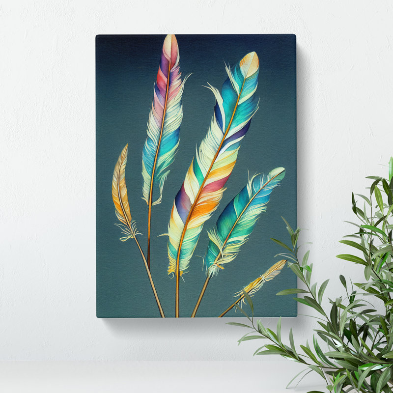 Magnetic Feathers - Wrapped Canvas, 60cm H x 40cm W x 3cm D