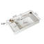Lavabo vasque de salle de bain rectangulaire, lavabo mural flottant en acrylique avec tablette-120423599