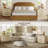 3-Drawer Industrial Wood Nightstand with Metal Handles-1696036354