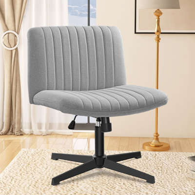Huba Wide Seat Leisure Office Chair Cross Legs No Wheels