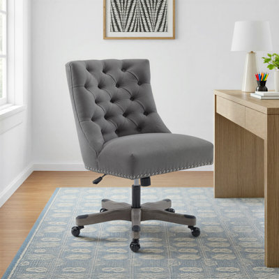 Ormond Plush Button Tufted Back Adjustable Task Chair