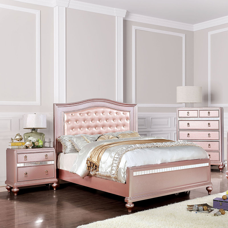 Annistyn Solid Wood Piece Bedroom Set, Queen