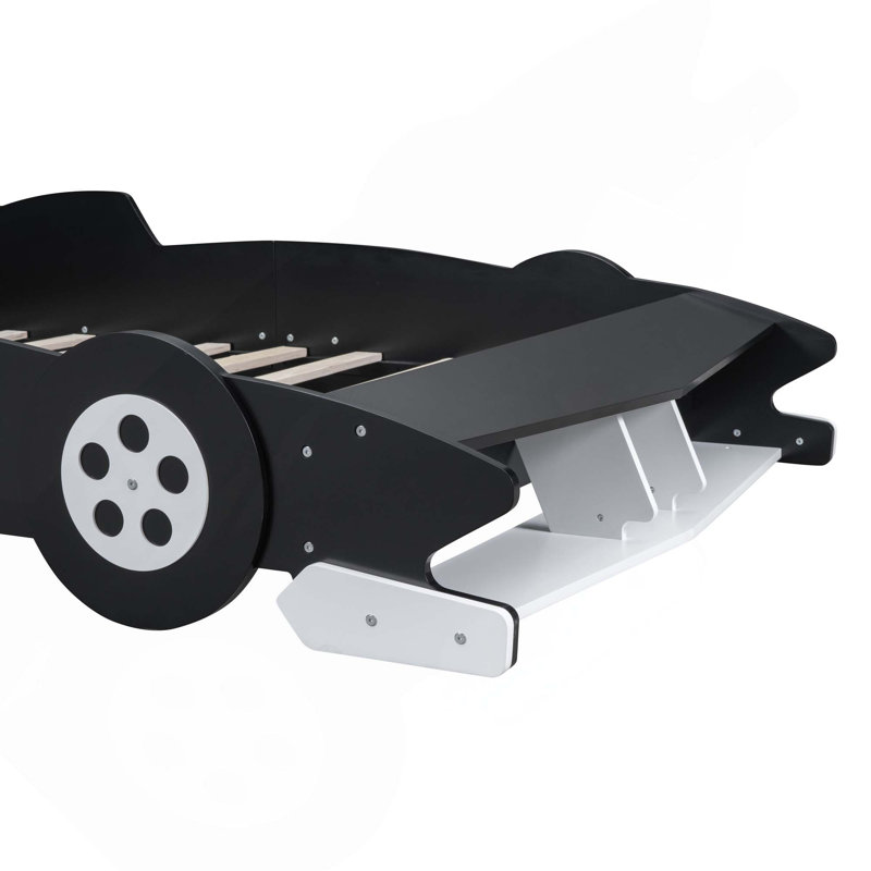 Lit plateforme avec roulettes Race, Full, Black