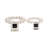 Decorative Resin and Glass Abstract Statue for Home Decor - Modern Sculpture Accent for Living Room Shelf Decoration - Set of 2,18", 15", White & Gold