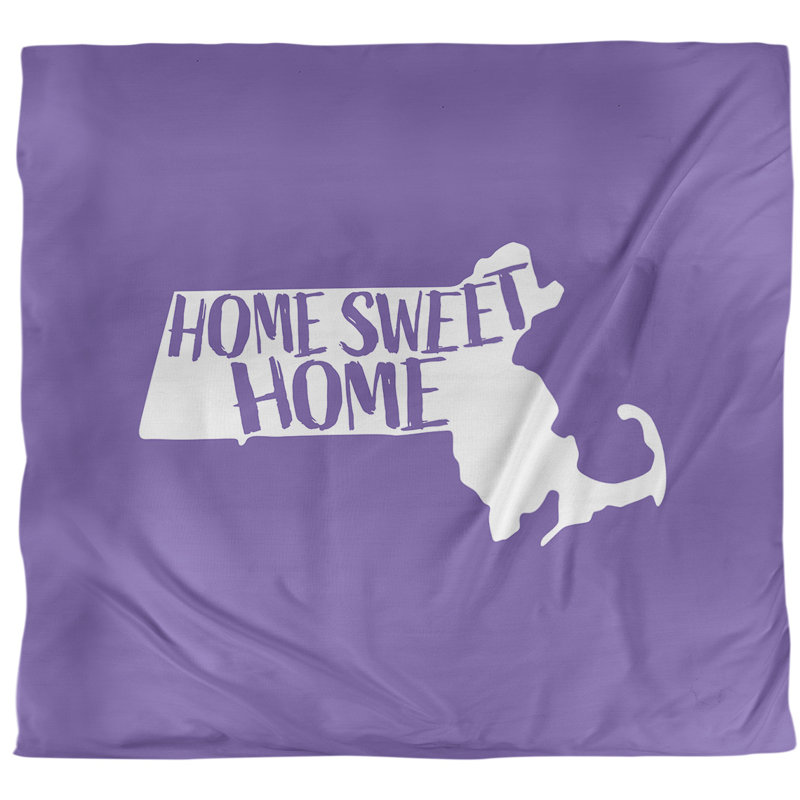 Housse de couette simple Massachusetts, Housse de couette pour très grand lit, Mauve, Microfibre