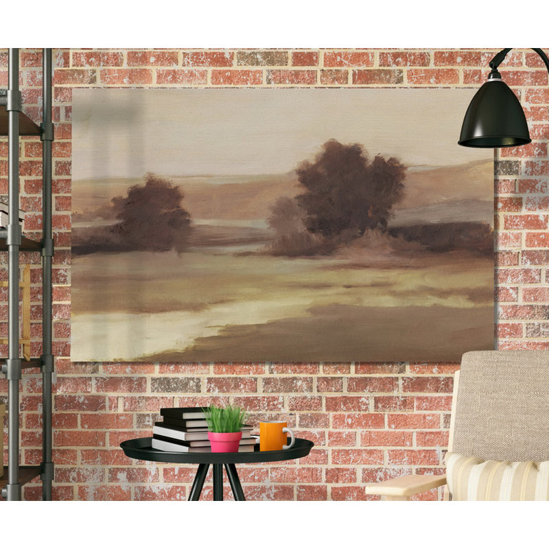 « muteed landscape ii », impression, H 8 po x l 12 po x P 1,5 po, Toile tendue