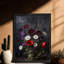 Art mural noir, nature morte et floral gothique, impression de cadre fantaisiste foncé rétro-1790618023