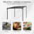 9.3x10 Outdoor Metal  Pergolas Lean To Wall-mounted Gazebo With Sloping Roof Hardtop Canopy For Patio,garden,yard