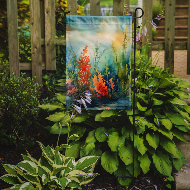 Drapeau de jardin double en polyester H 15,5 po x l 11,25 po