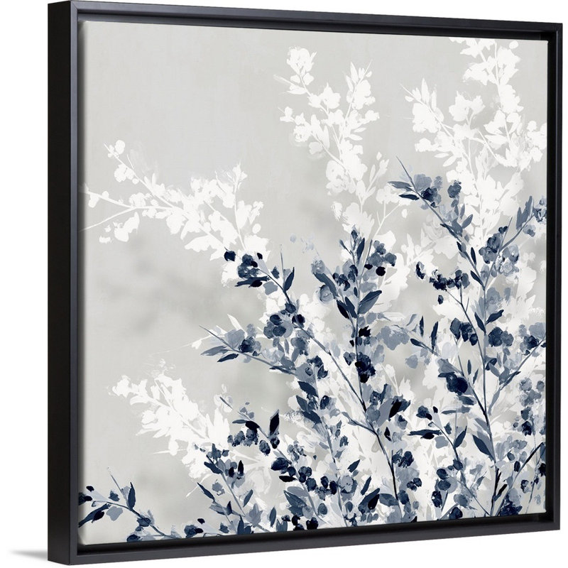 «Where Will We Be This Spring I», art mural sur toile, Toile avec cadre noir, H 14 po x l 14 po