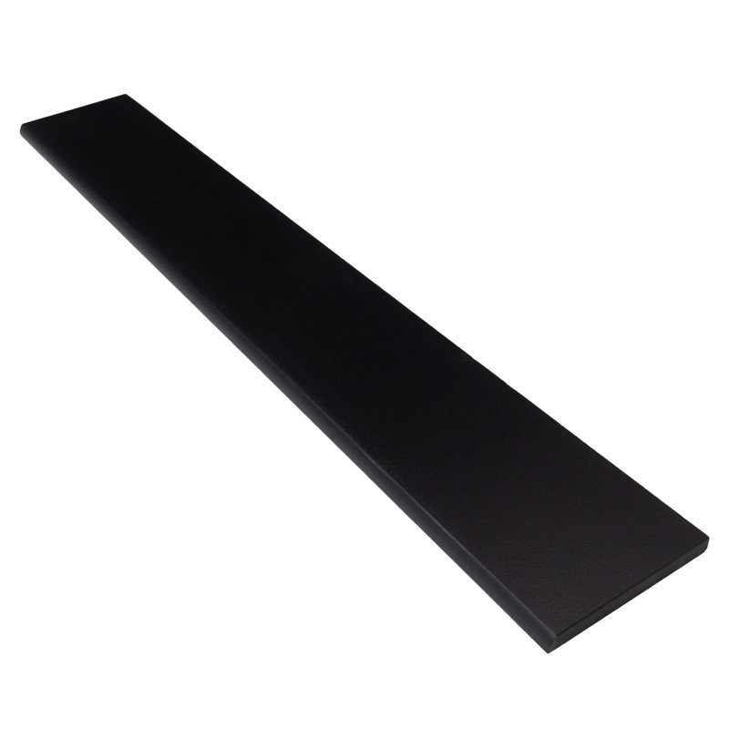 24" x 4" Matte Porcelain Bullnose Tile Trim in Absolute Black