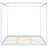 King Size Canopy Bed With Assertive Slats, White - Bedroom Ease Support, Attraction-1443583108