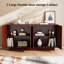 Grande armoire à vin 63 "avec buffet cannelé et bar à vin moderne-1863609887