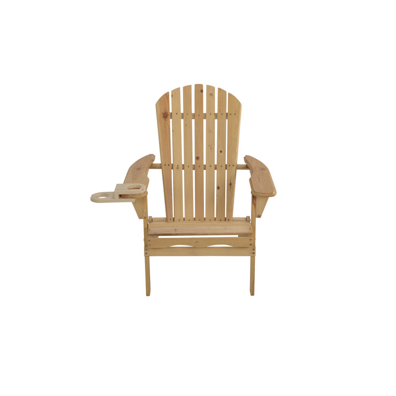 Foldable Adirondack Chair With Cup Holder Conversation Set, 2 Foldable Adirondack Chairs With Cup Holders With Ottoman And 1 End Table
