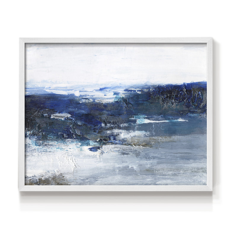 Mysterious Sea II - Reproduction encadrée - Restickable, H 22 po x l 28 po, Blanc