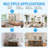 73" Metal Arched Pantry Cabinet with 2 Drawers, Tall Storage Cabinet with 2 Adjustable Shelves for Kitchen, Dinning Room White-1297455877
