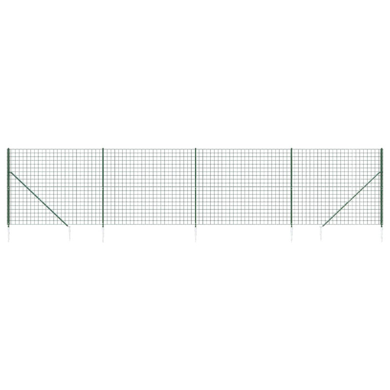 Clôture grillagée vidaXL, 13, Vert, H 78,7 po x l 984,3 po x P 3,9 po
