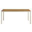 Table de salle à manger d'extérieur en aluminium 71 "avec plateau en faux bois Finn