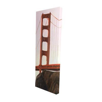 Coucher de soleil sur le pont Golden Gate - art contemporain sur toile